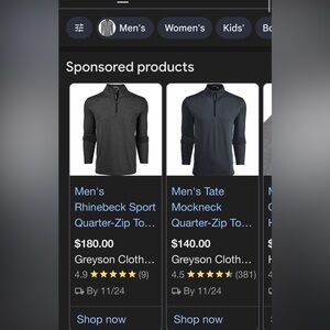 Top 100 golf club Greyson Black Embroidered Pullover